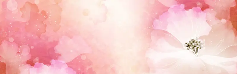 手绘粉色系花朵背景图
