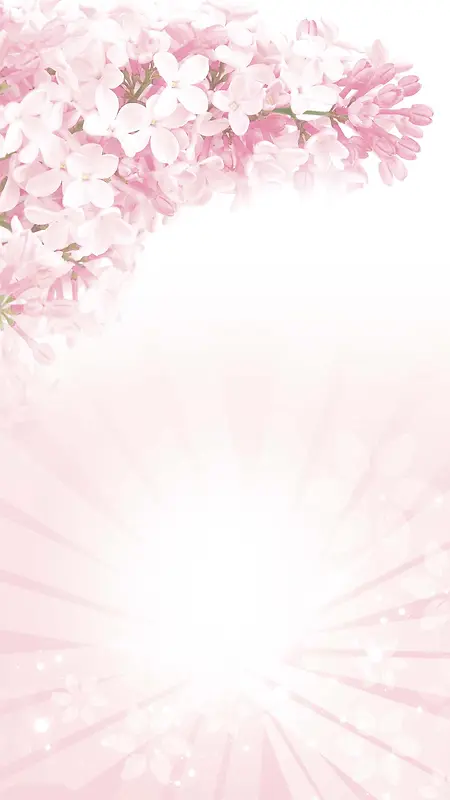 粉色梦幻花瓣商业PSD分层H5背景素材