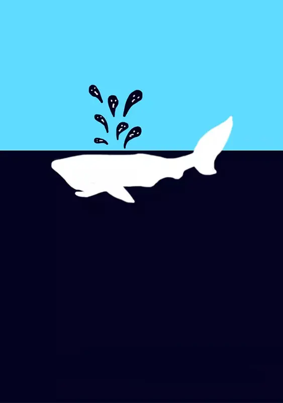 海中鲸鱼海报设计