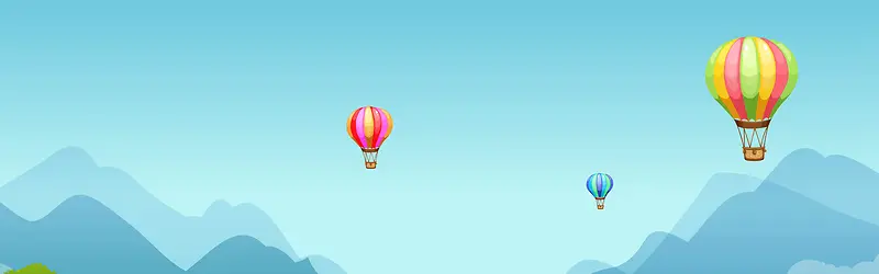 彩色热气球背景