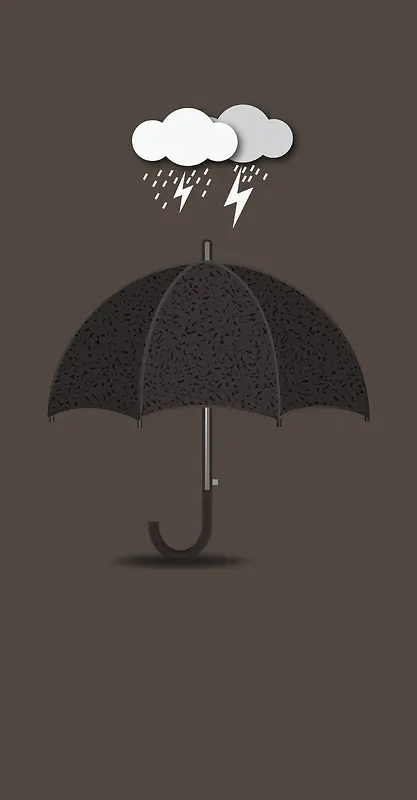 卡通雨伞矢量背景素材