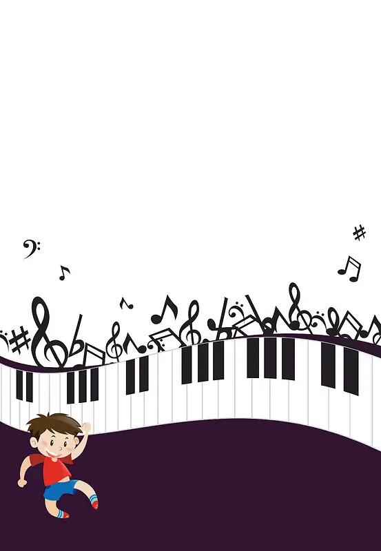 钢琴音乐海报背景素材