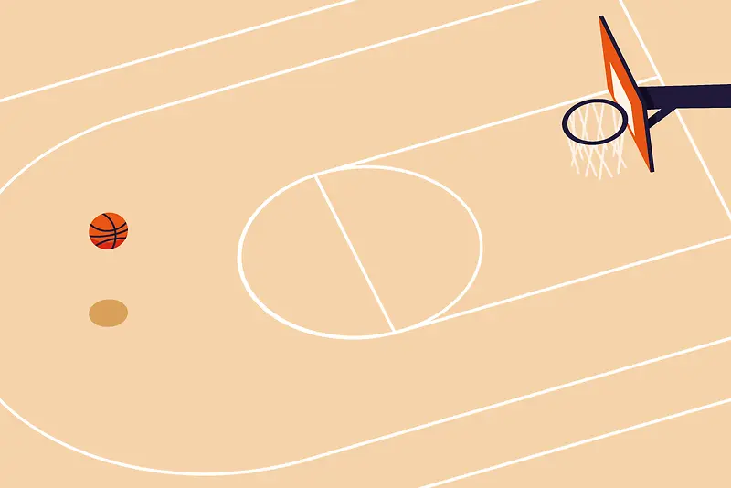 卡通篮球场比赛宣传海报背景素材