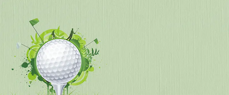 高尔夫健身运动绿色banner