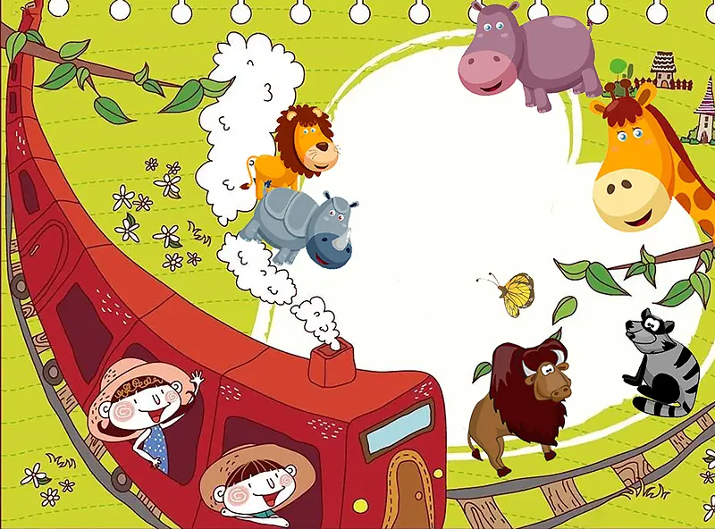 动物园海报背景图