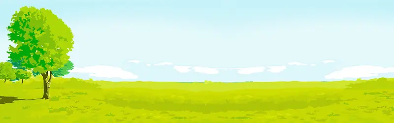 入秋促销卡通天高云淡banner海报