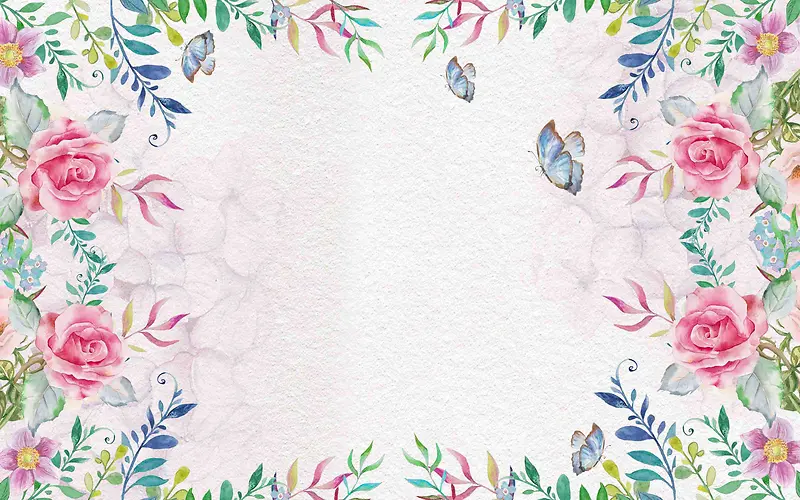 微整形小清新花卉花朵海报设计背景模板