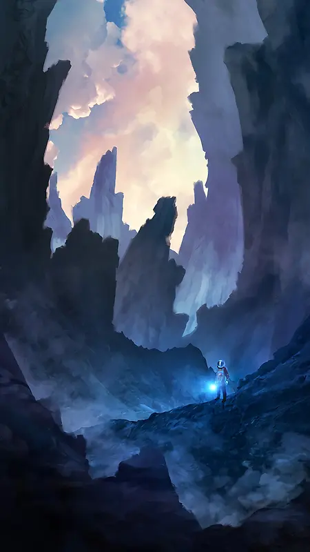 深山插画H5背景