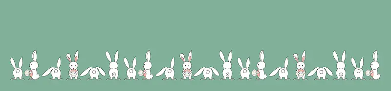 卡通抱彩蛋兔子背景