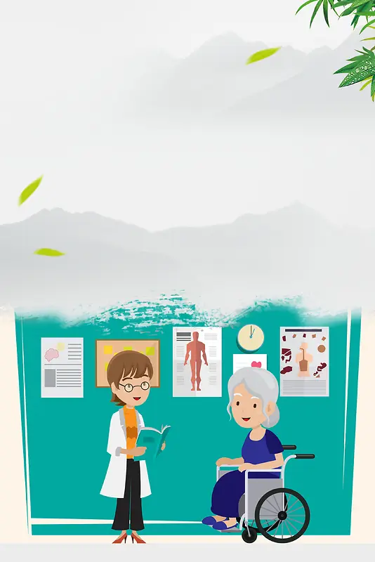 关注帕金森病创意海报