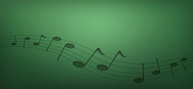 音乐符号绿色背景
