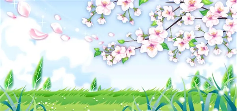 春天桃花背景