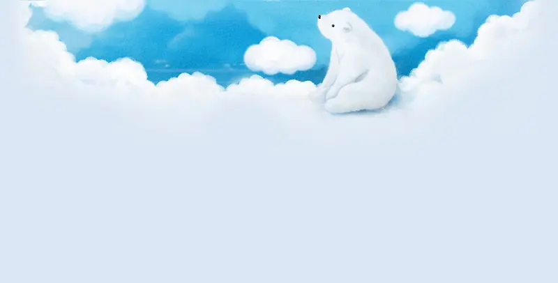 手绘北极熊背景