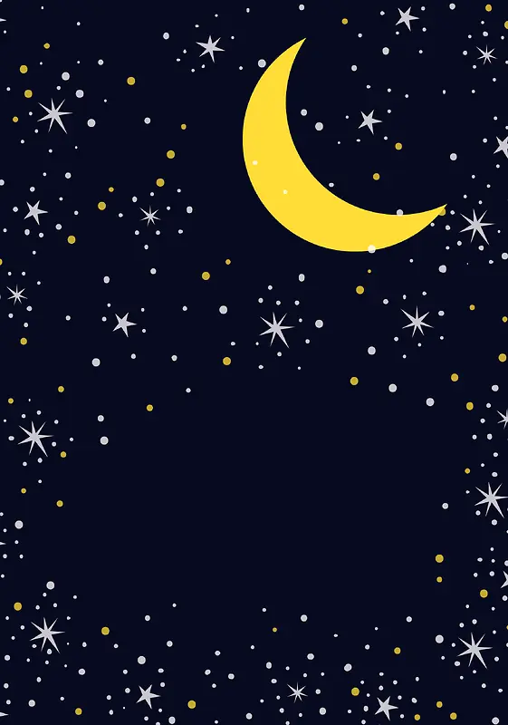 星星夜晚卡通手绘童话故事海报设计