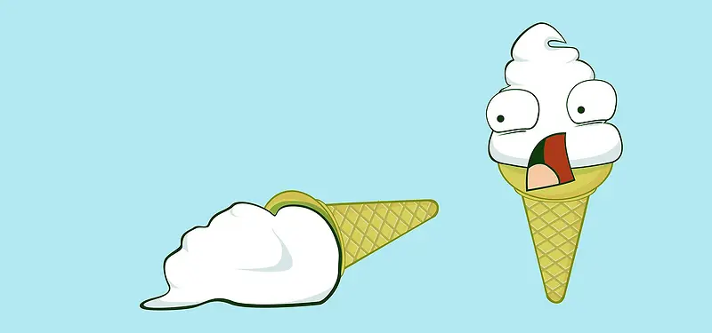卡通童趣冰淇淋甜筒