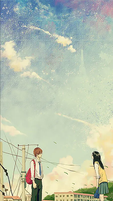 卡通手绘情侣漫画平面广告