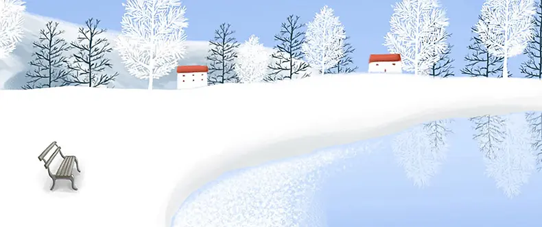 卡通手绘冬季背景