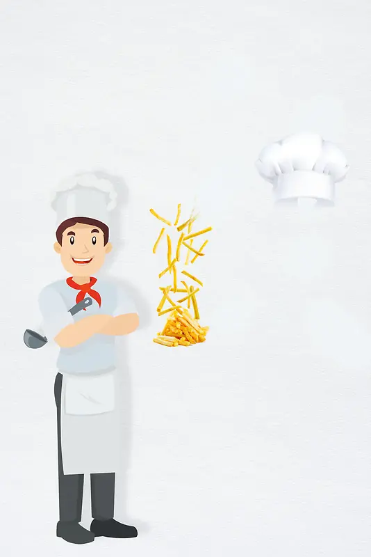 卡通风格西餐厅厨师
