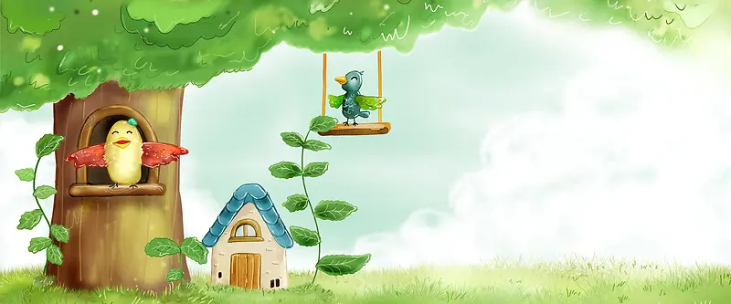 春天手绘背景