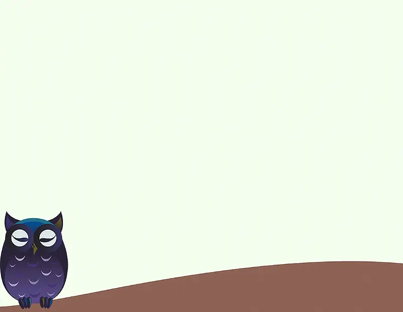 卡通紫色猫头鹰背景