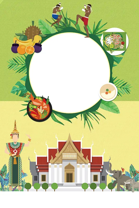 泰国印象海报背景素材