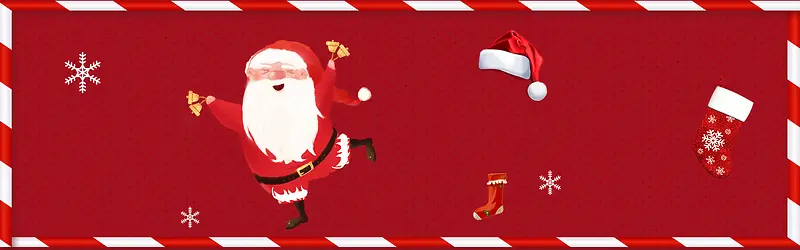 圣诞节日红色简约电商banner
