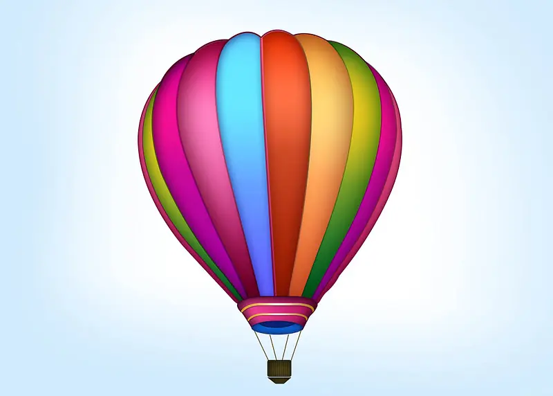 手绘高清彩色热气球海报背景
