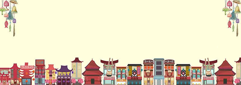 卡通城市背景banner