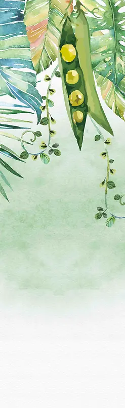 绿色植物展板海报背景模板