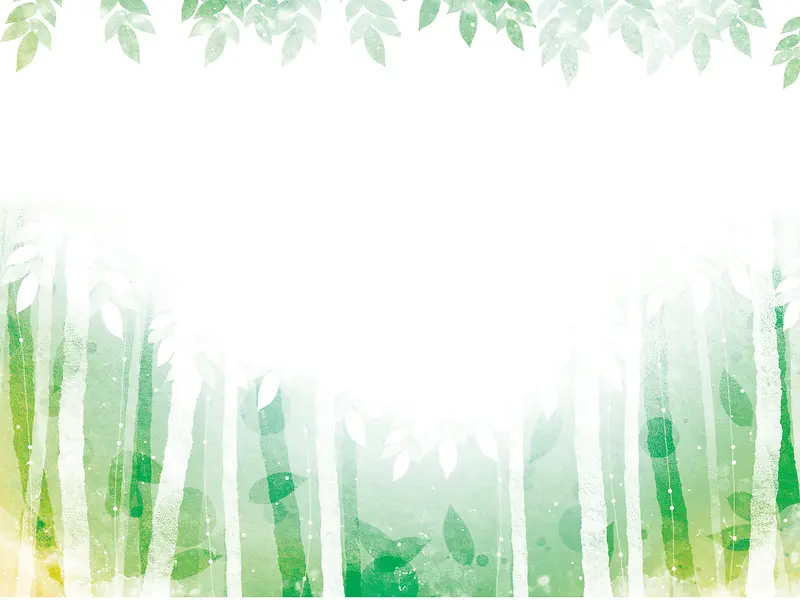 绿色手绘树林背景