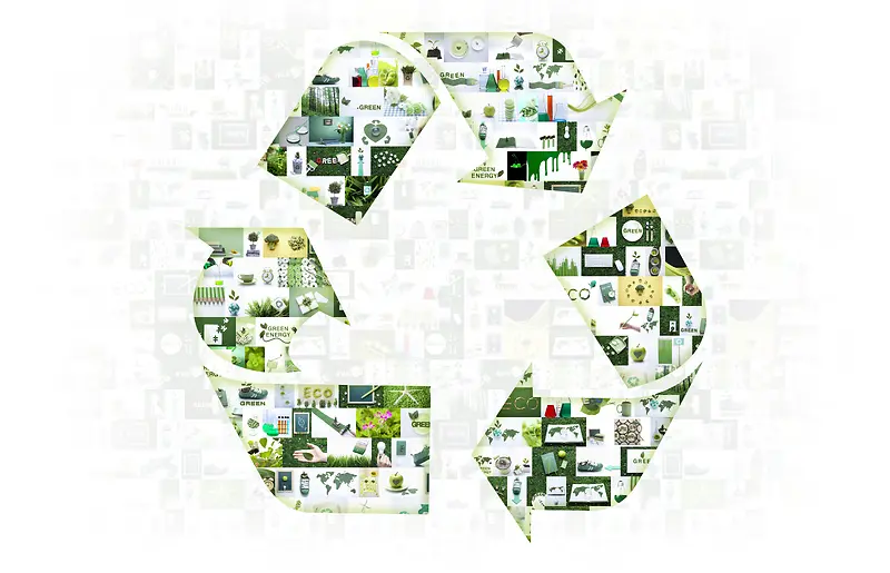 手绘回收环保印刷背景