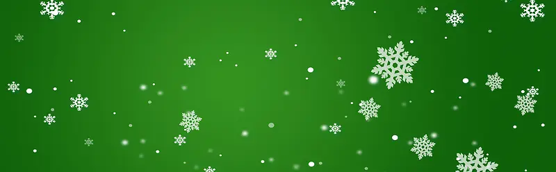 绿色雪花渐变圣诞banner