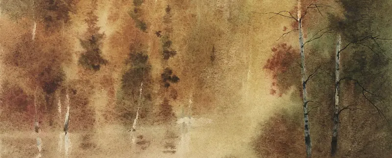 手绘树木背景图