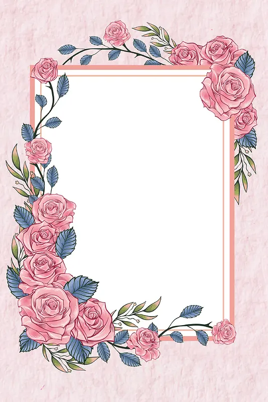 粉色手绘女生节春季上新花卉海报