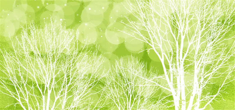 绿色小树林手绘背景