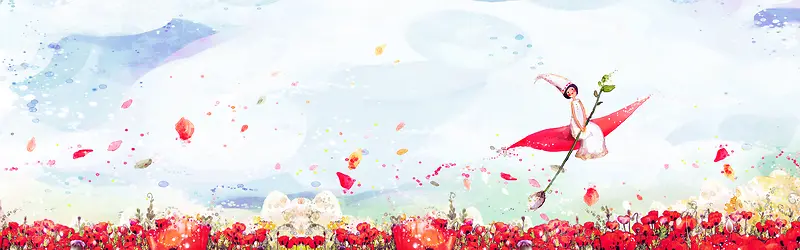 卡通手绘仙女背景