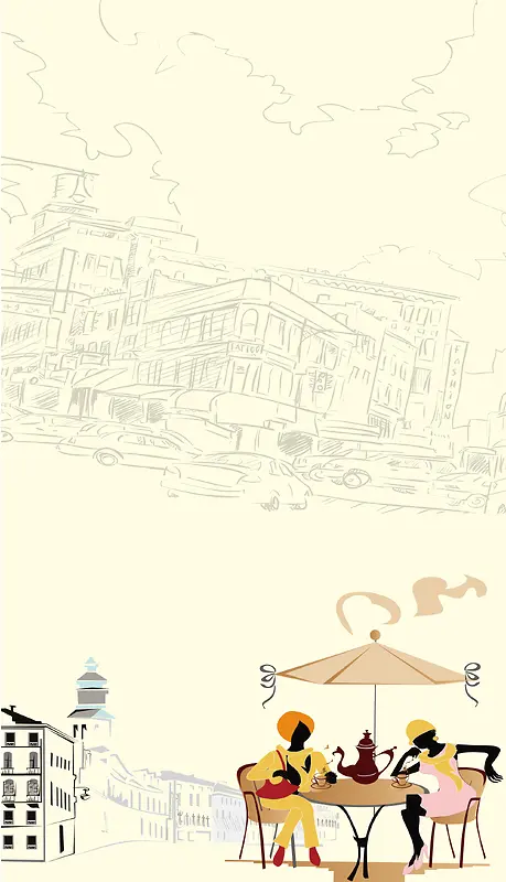 餐厅暑期特惠活动海报背景素材