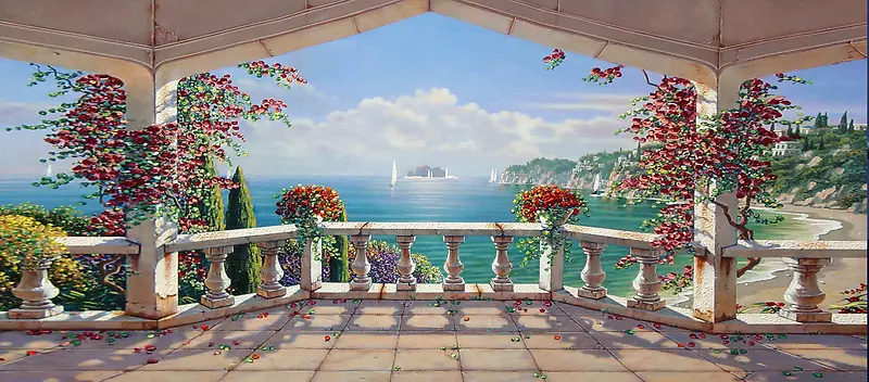 海边的梦幻亭子