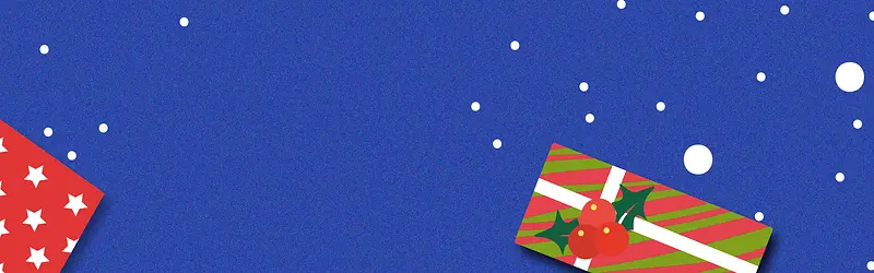简约卡通梦幻圣诞节蓝色banner