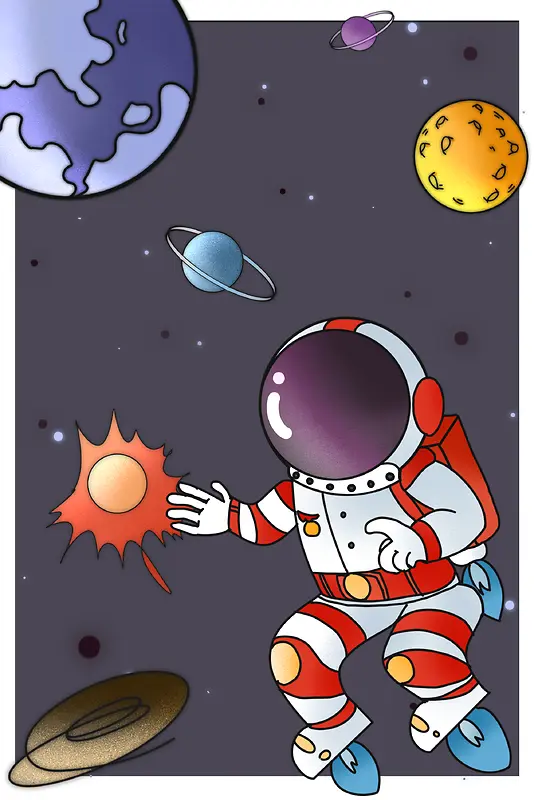 科幻科技宇宙探索宇航员背景图