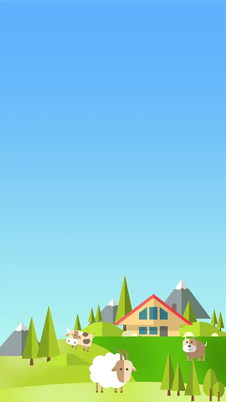 牧场放牧农场背景
