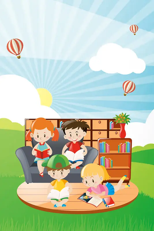 通风格国际儿童图书日户外海报