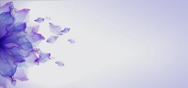手绘紫色花背景