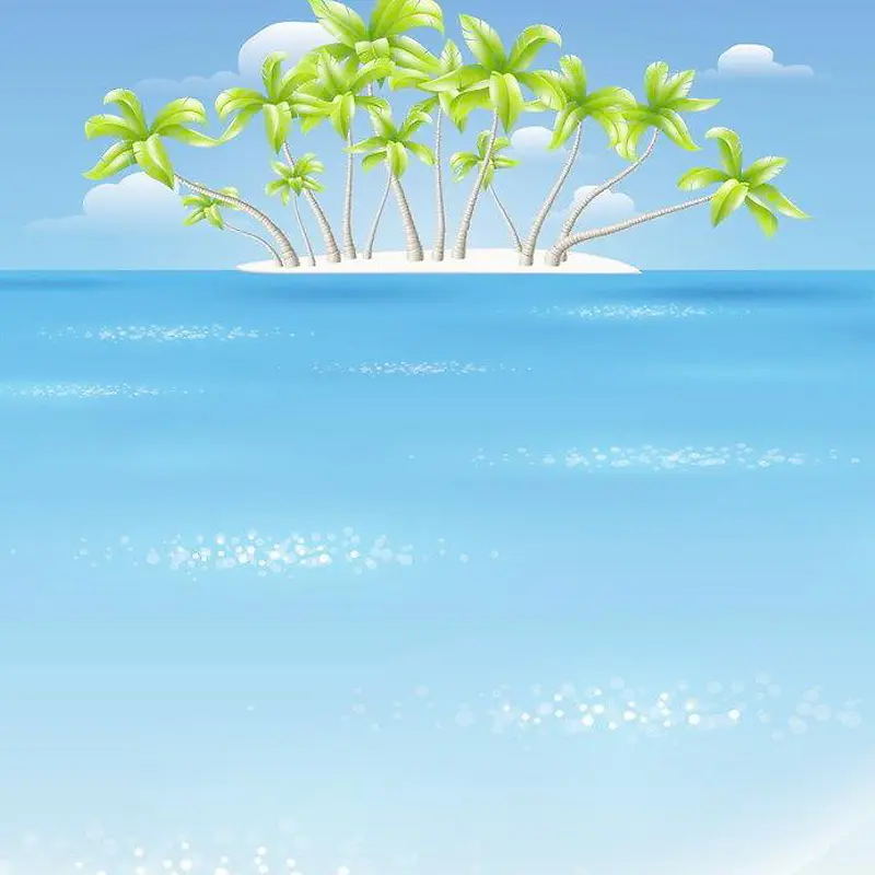 海中椰岛背景图
