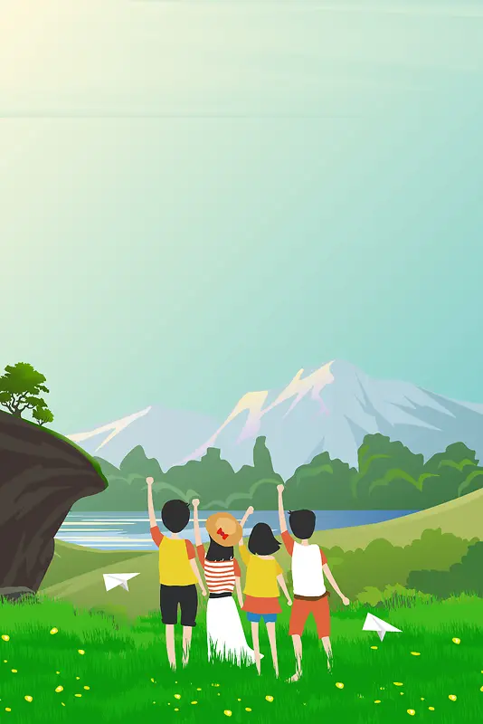 手绘创意毕业季旅游海报