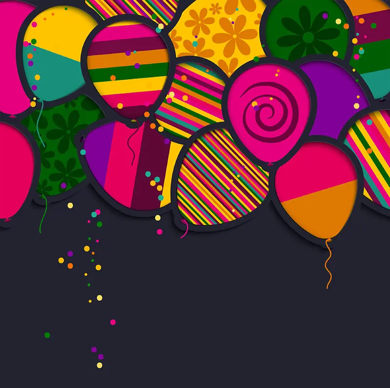 彩色气球创意背景图