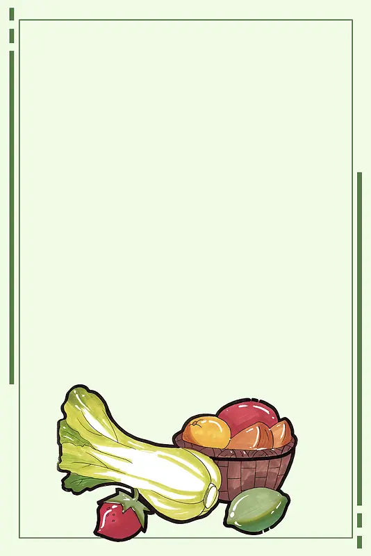 卡通美食食材海报背景