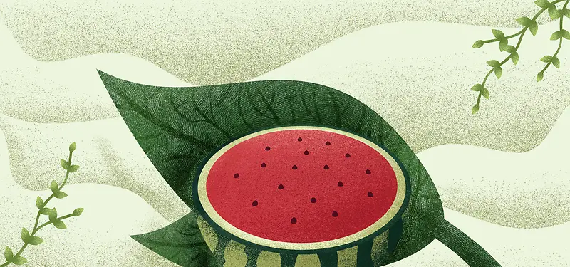 夏季卡通西瓜可爱banner