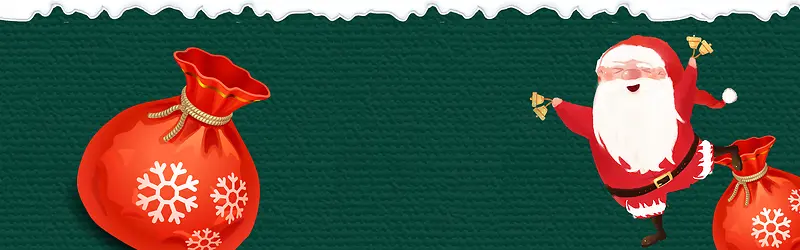 圣诞节绿色纹理电商banner