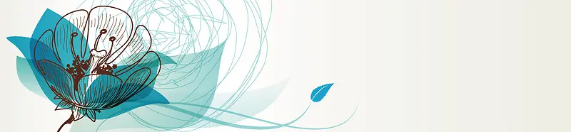 涂鸦花卉背景banner